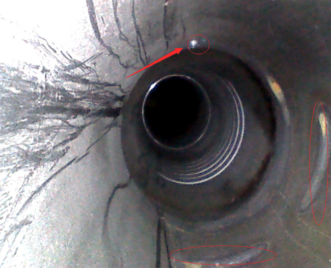 CIE便攜式汽車內(nèi)窺鏡觀測到的汽車發(fā)動機(jī)內(nèi)細(xì)小缺陷情況